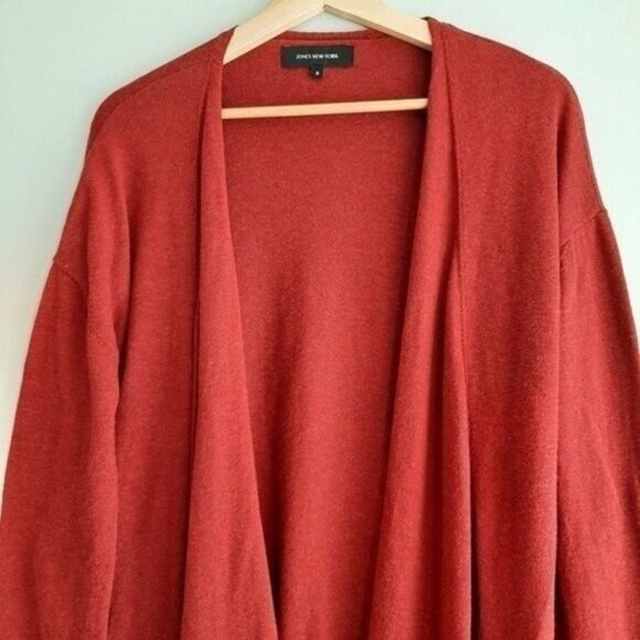 JONES NEW YORK Open Front Waterfall Cardigan Sz M - Picture 3 of 7